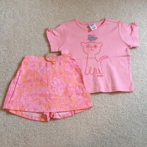 NWT baby Gap skort and T-shirt outfit size 12-18 m